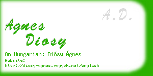 agnes diosy business card